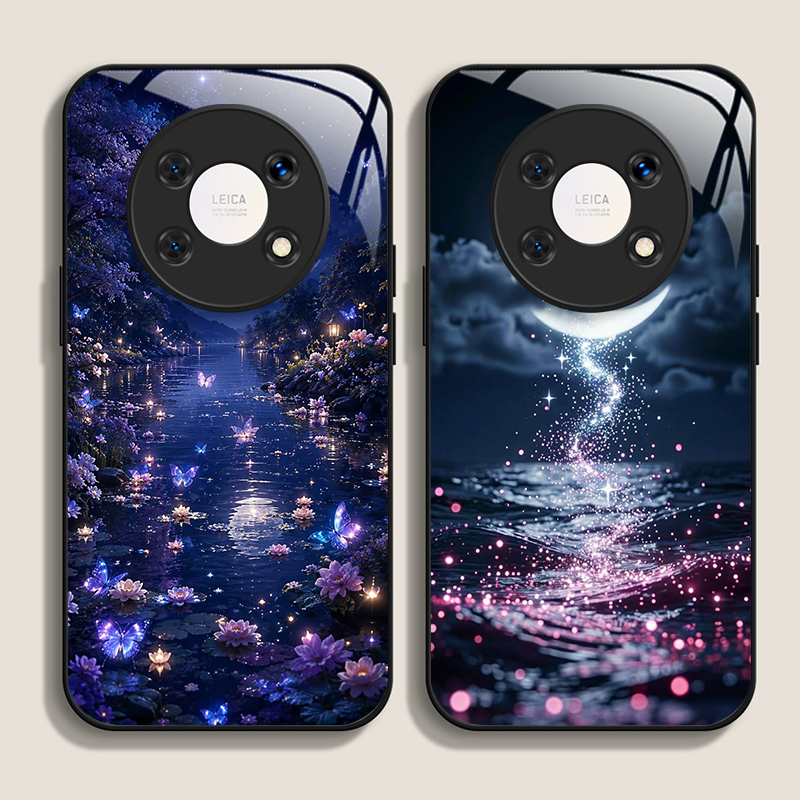 Phone Cases Xiaomi 14T - Aesthetics Night Moon Scenery Pattern Tempered