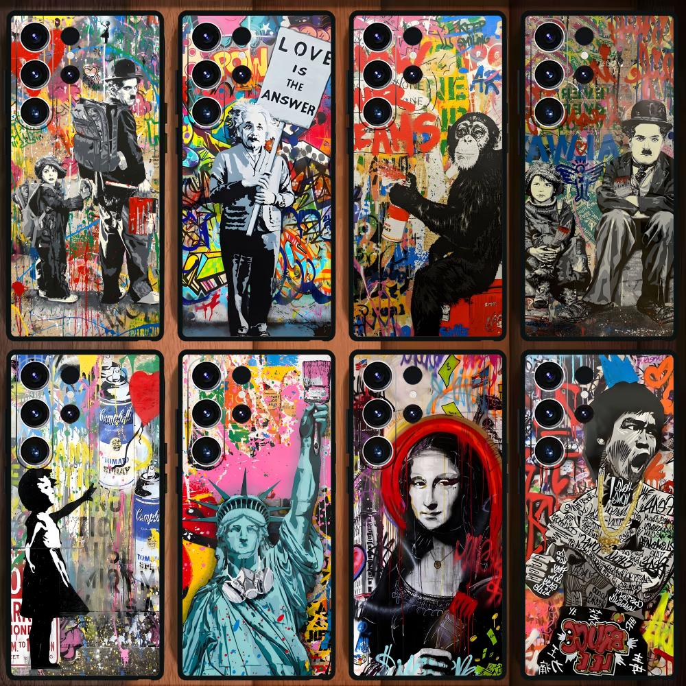 Phone Cases Galaxy S25 - Banksy Graffiti Art Phone Case For