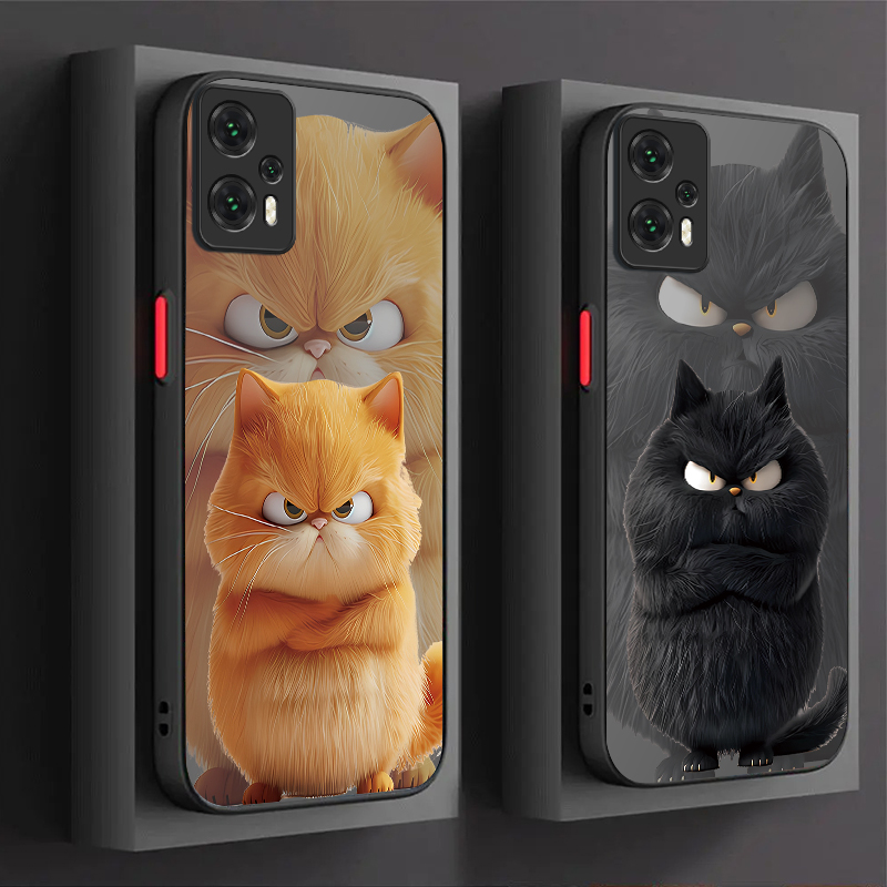 Phone Cases Xiaomi 14T - Cartoon Angry Cat Couple Style Hard