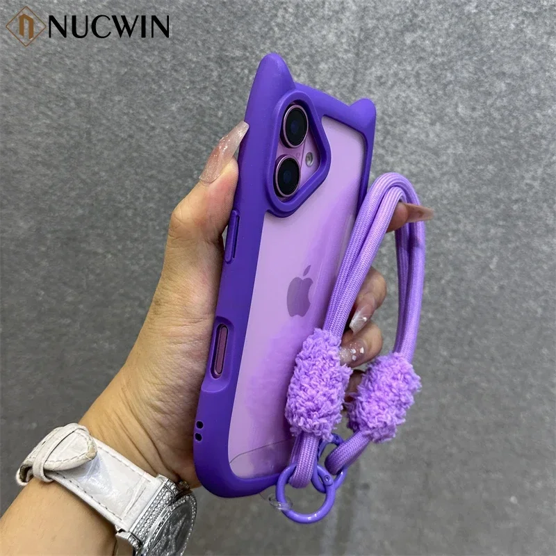 Phone Cases Pinterest - 3D Cat Ear Cute Lanyard Magnetic