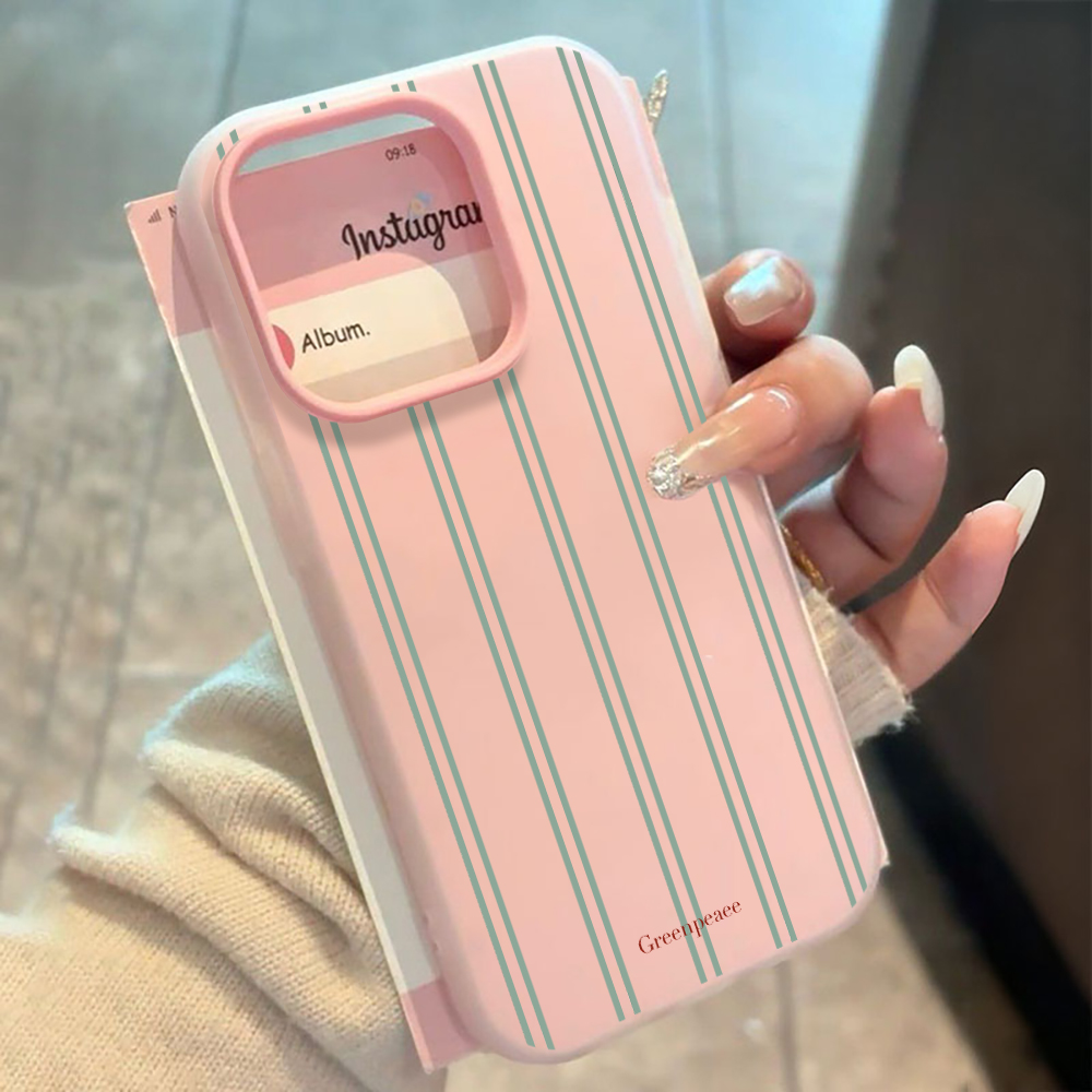 Phone Cases Xiaomi 14T - Luxury Fresh Striped Pattern Silicone Phone