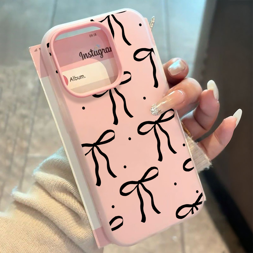 Phone Cases Xiaomi 14T - INS Big Black Bow Pattern SIlicone