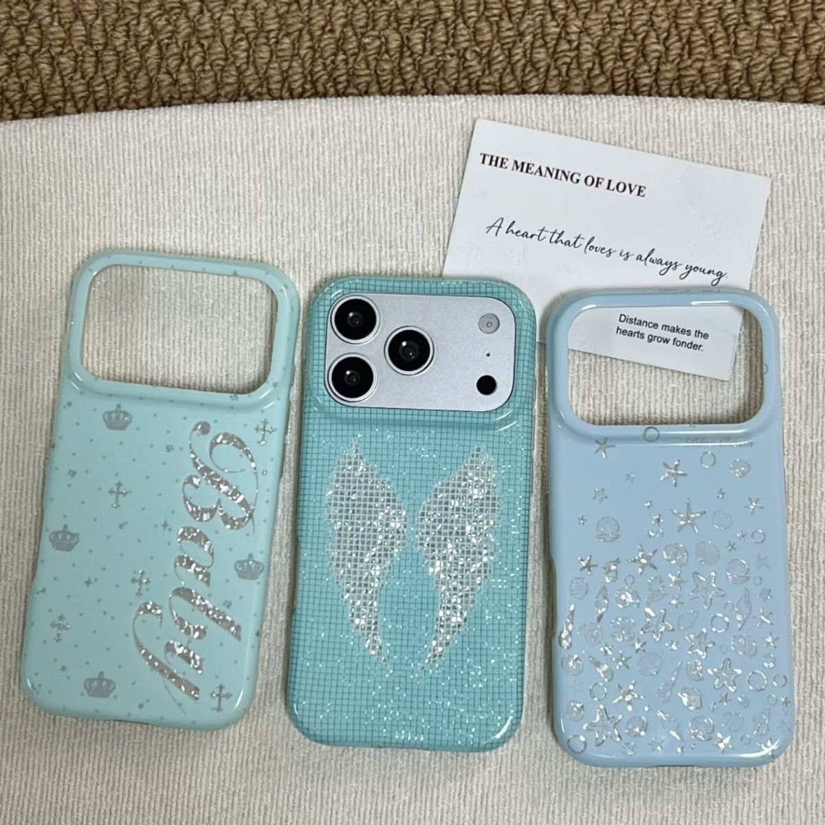 Phone Cases For Iphone 11 - Korean Ins Mint Colored English Cross