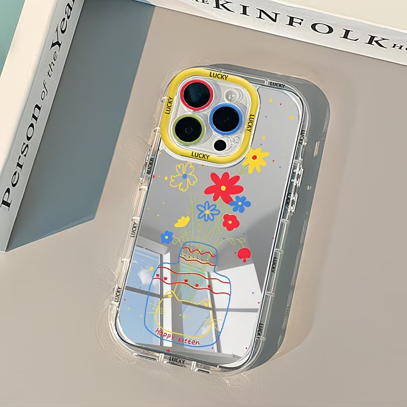 Phone Cases Like Loopy - Summer Daisy Cat Vase Design Mirror