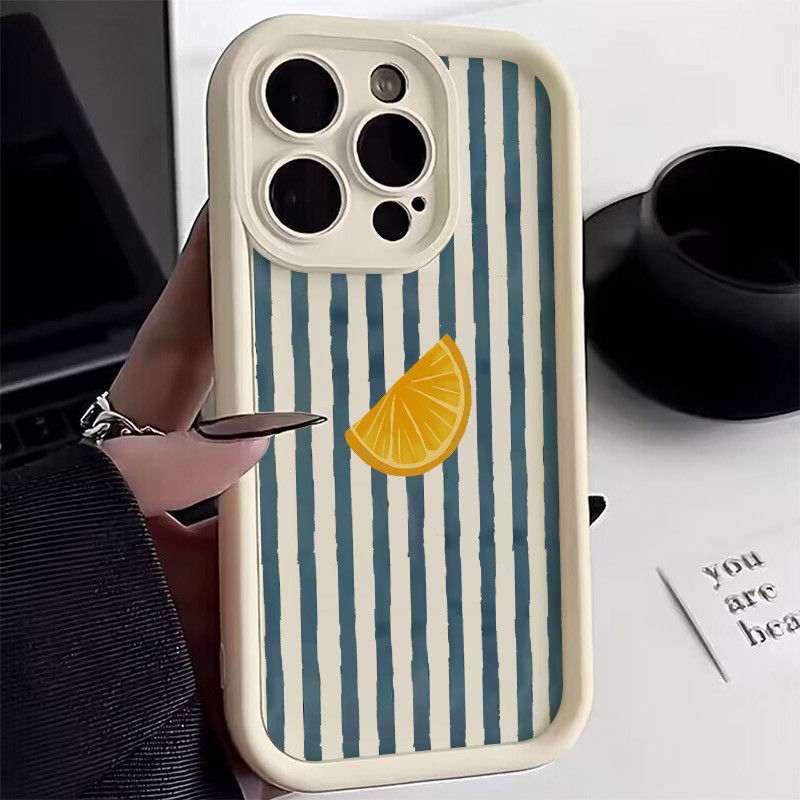 Phone Cases Like Loopy - Striped Lemon Slice Pattern Phone Case