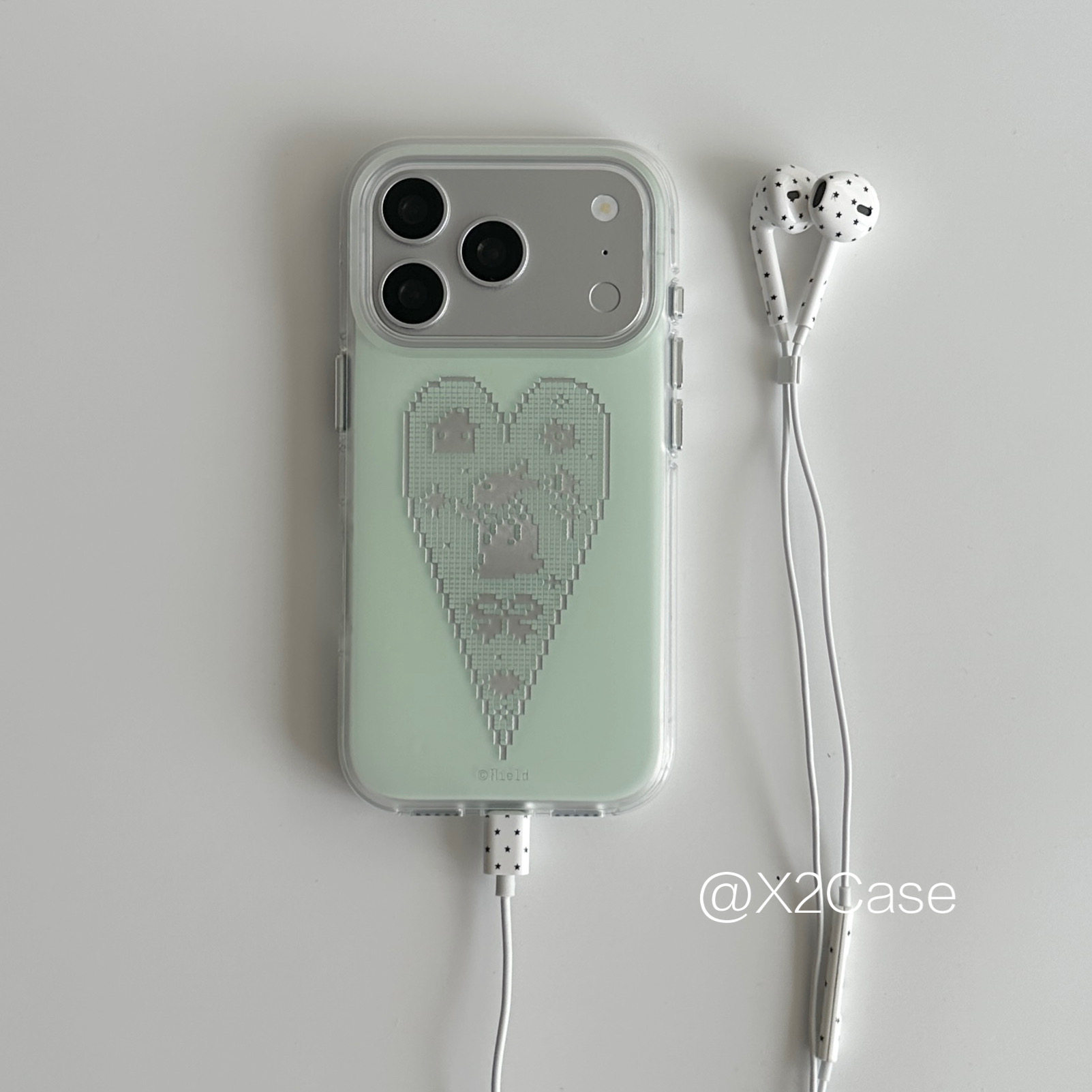 Phone Cases Online - Korean Ins niche green love pixel