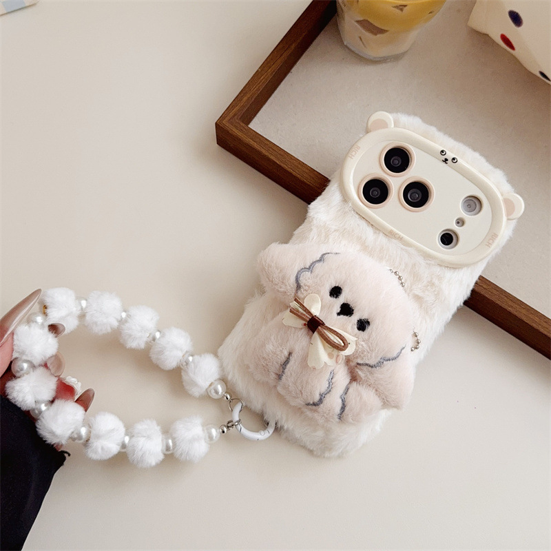 3D Cartoon Bowknot Puppy Warm  - Phone Cases For Iphone 11 review and price