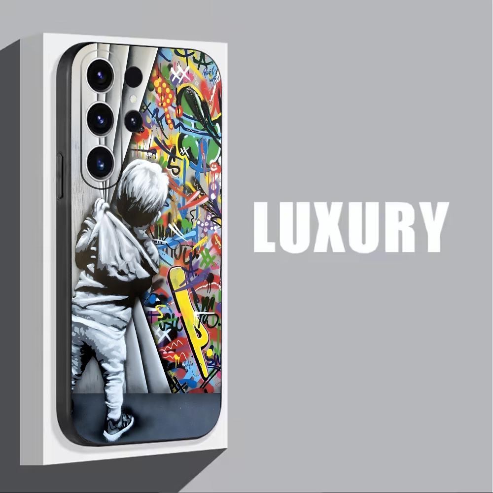 Banksy Graffiti Art  Phone Cas - Phone Cases Galaxy S25 review and price
