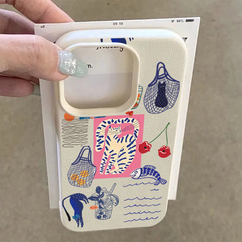 Cute Cherry Cat Print Phone Ca - Phone Cases Like Loopy review and price