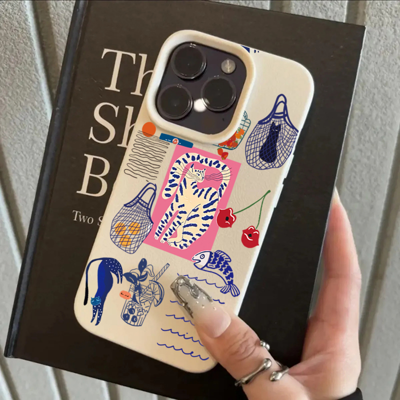 Cute Cherry Cat Print Phone Ca - Phone Cases Like Loopy review and price