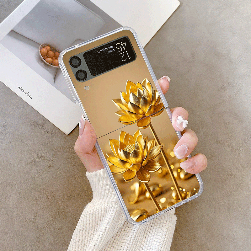 Creative Golden Lotus Flower P - Phone Cases Z Fold 5 review and price