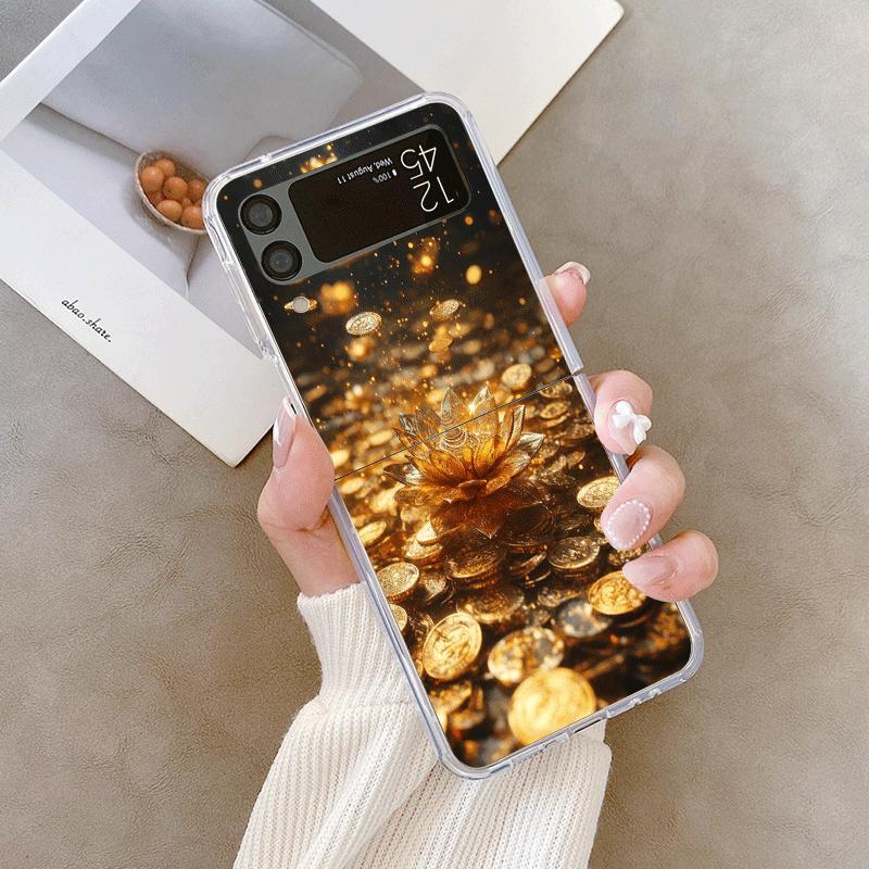 Creative Golden Lotus Flower P - Phone Cases Z Fold 5 review and price