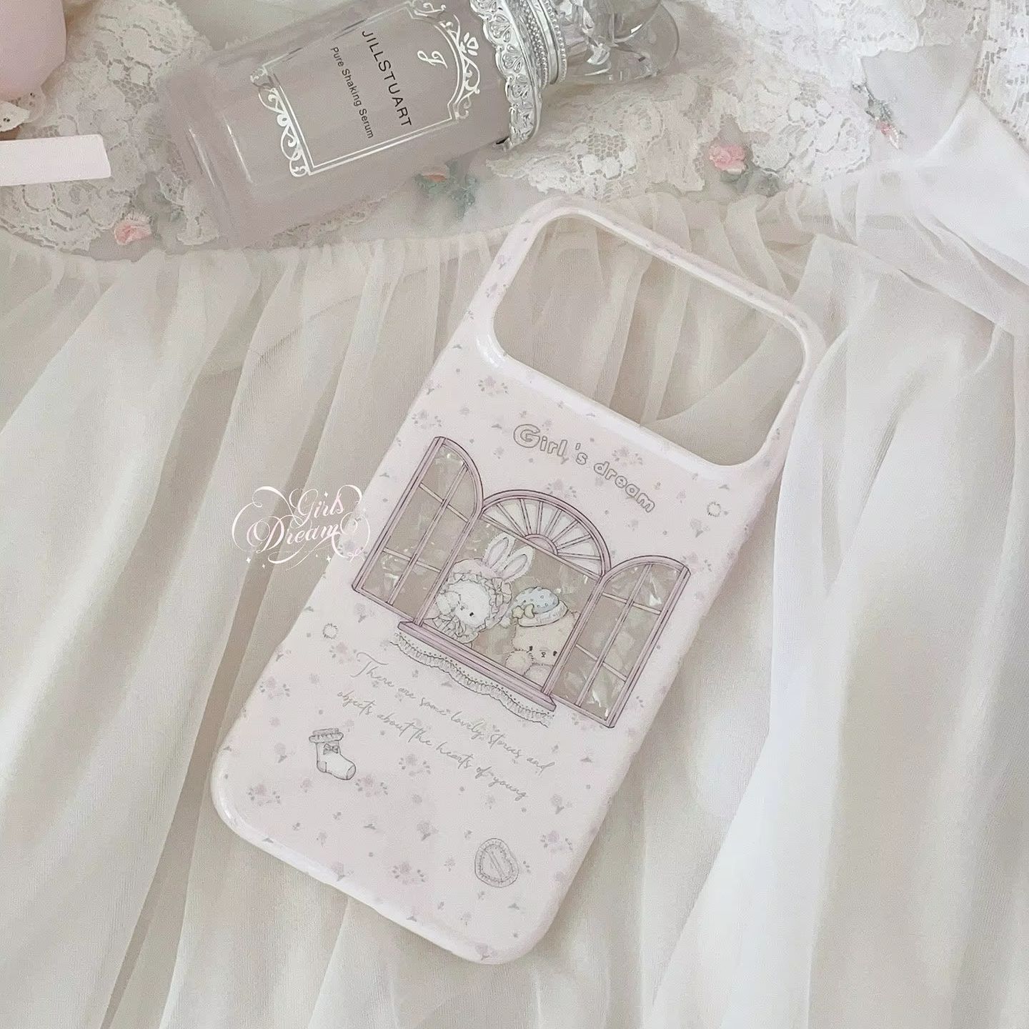 Kawaii Bunny Bear Floral Pink  - Phone Cases Like Loopy review and price