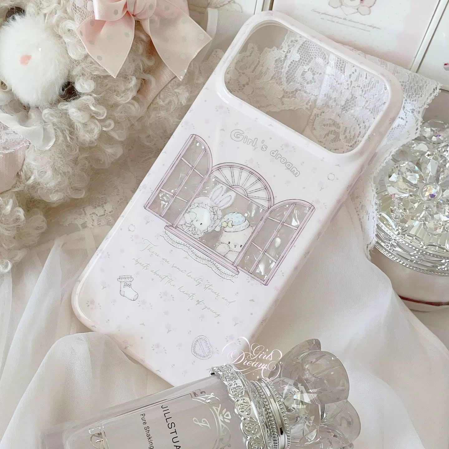 Kawaii Bunny Bear Floral Pink  - Phone Cases Like Loopy review and price