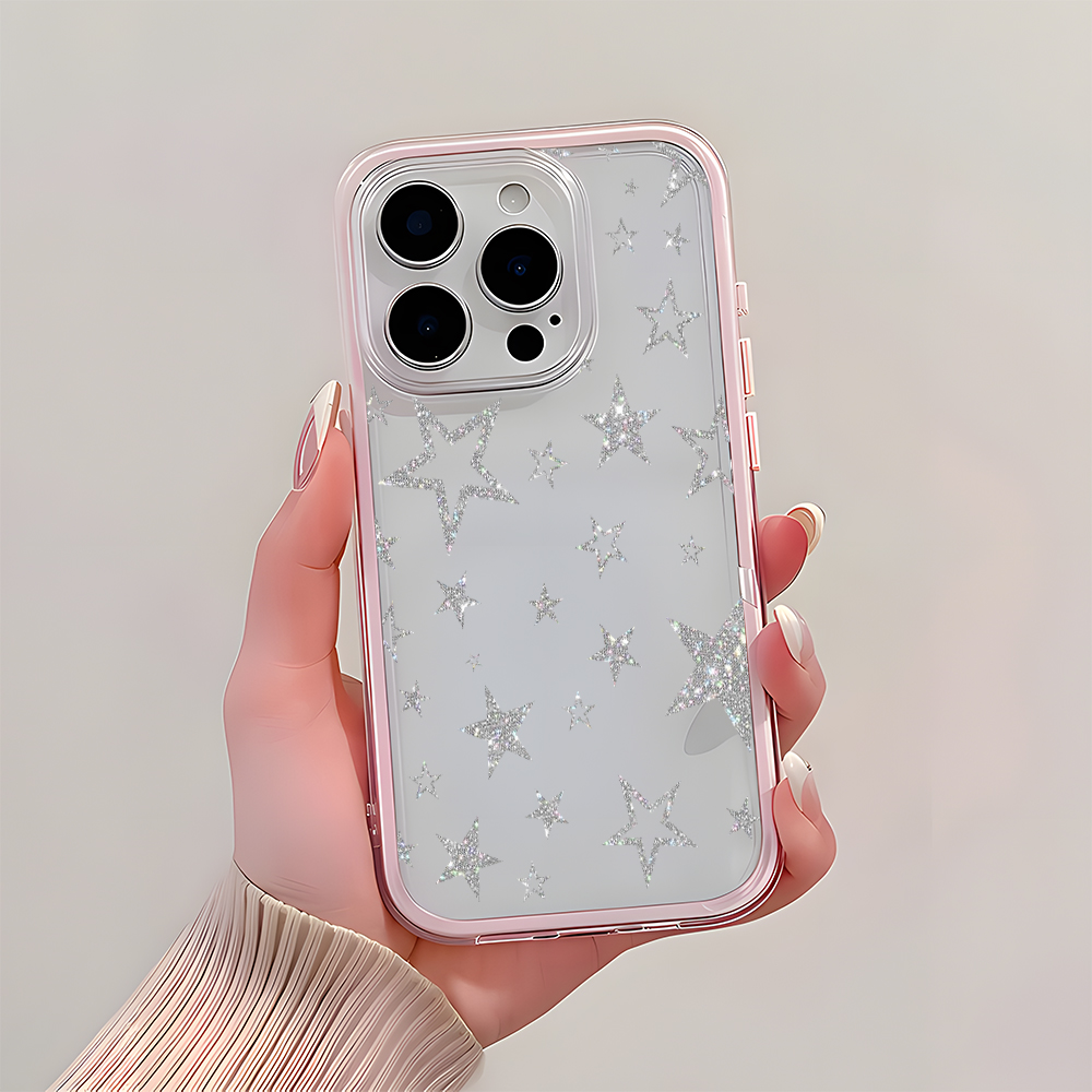 Glitter Silver Star Pattern Cl - Phone Cases Pinterest review and price