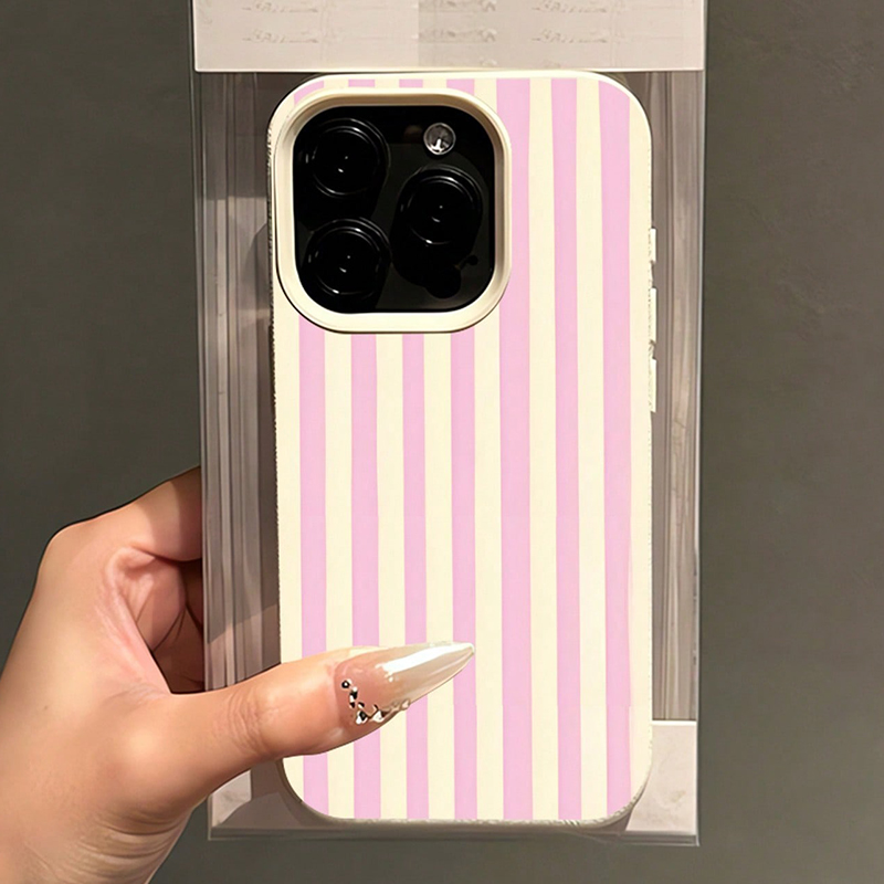 Simple Pink Vertical Striped L - Phone Cases Australia review and price