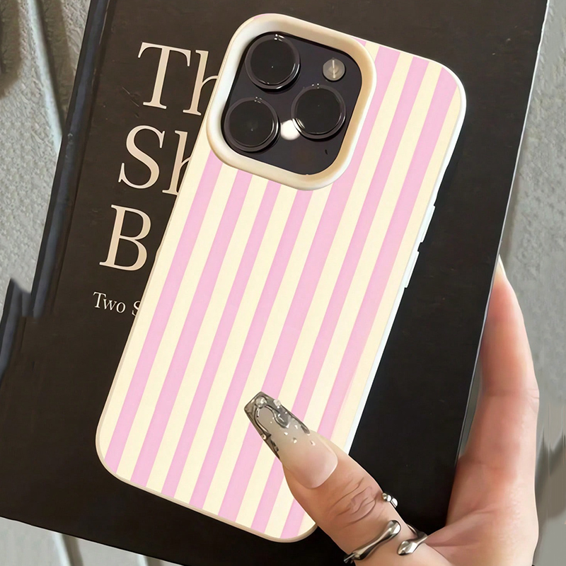 Simple Pink Vertical Striped L - Phone Cases Australia review and price