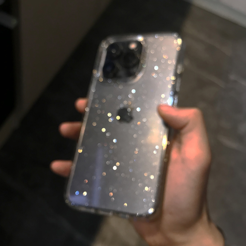 Transparent Simple Glitter Pho - Phone Cases Like Loopy review and price