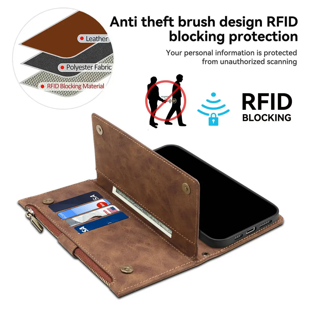 Zipper Leather Flip Case Cross - Phone Cases Australia review and price