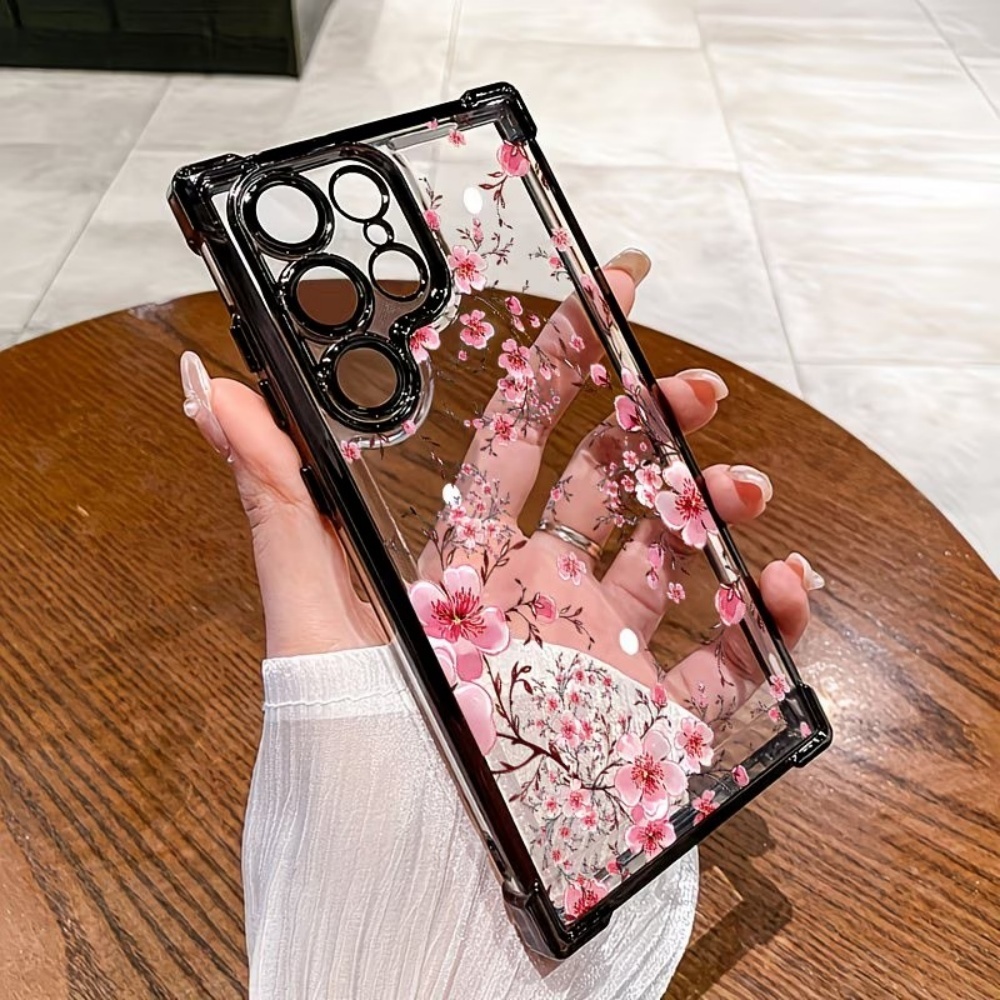 Cherry Blossom Electroplated F - Phone Cases For Samsung S22 review and price
