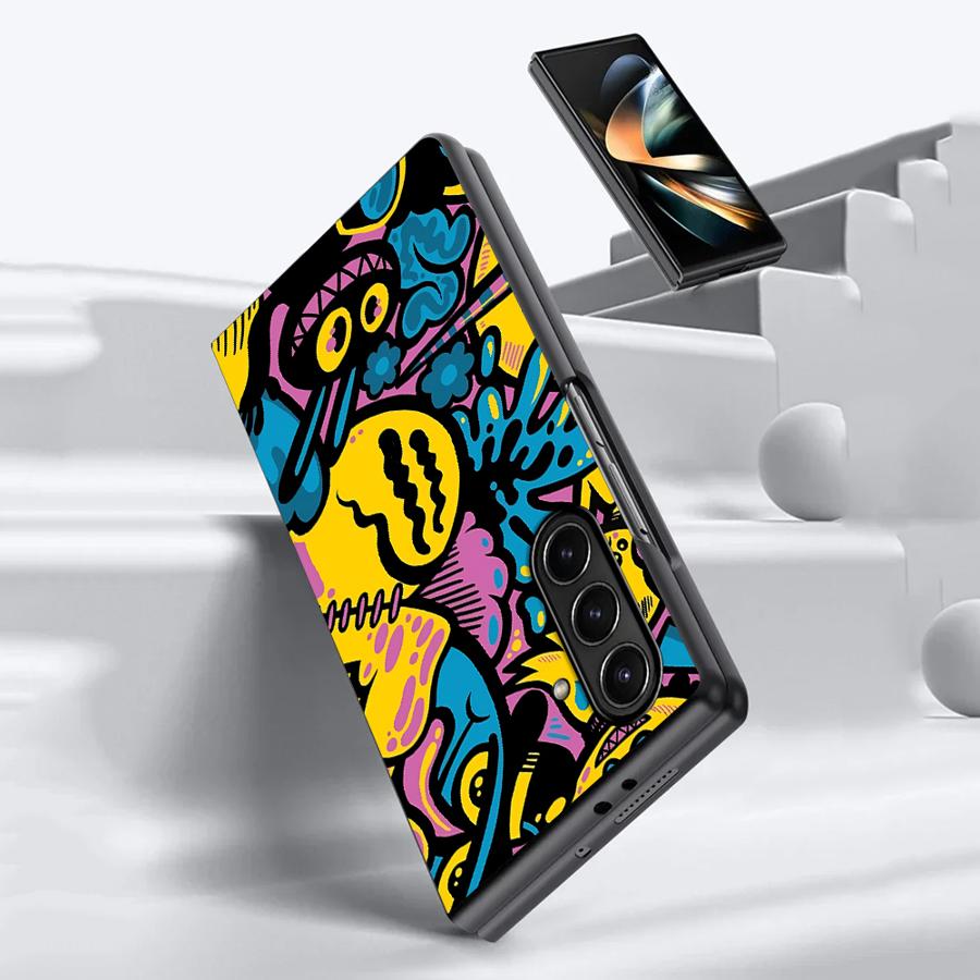 Cartoon Graffiti Design Case f - Phone Cases Z Fold 5 review and price